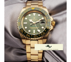 HK1129 ROLEX OYSTER GMT MASTER-2 YEŞİL KADRAN ROSE GOLD